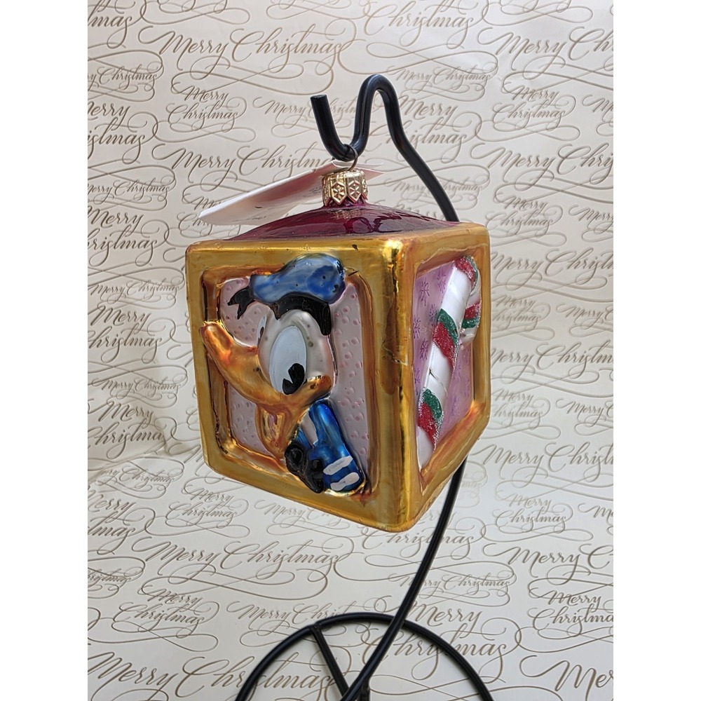 Christopher Radko Disney Donald Daisy Toy Block 98-DIS-11 Poland Ornament